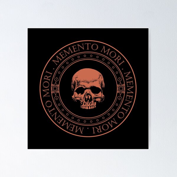 Artikel-Vorschau von Memento Mori III (Rost) - Memento Mori Art - Skelett-Totenkopf-Logo - Zitate aus lateinischen Phrasen, designt und verkauft von WIZECROW.