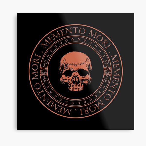 Artikel-Vorschau von Memento Mori III (Rost) - Memento Mori Art - Skelett-Totenkopf-Logo - Zitate aus lateinischen Phrasen, designt und verkauft von WIZECROW.