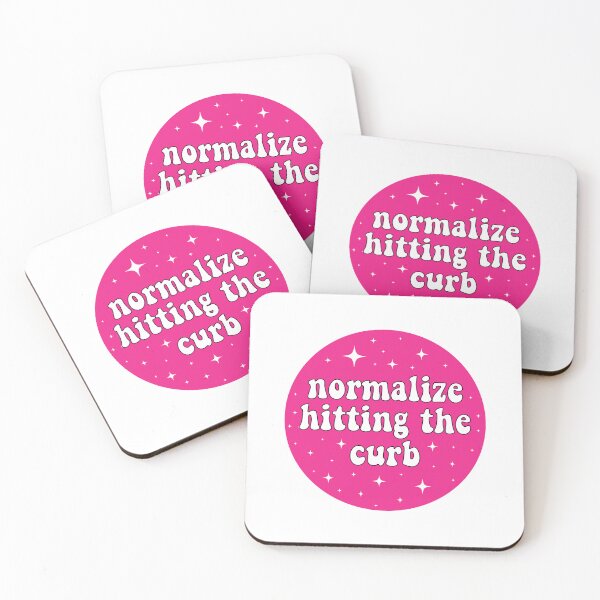Item preview, Normalize Hitting The Curb! Funny Meme Pink Car Bumper designed and sold by BUMPER-STICKERS.