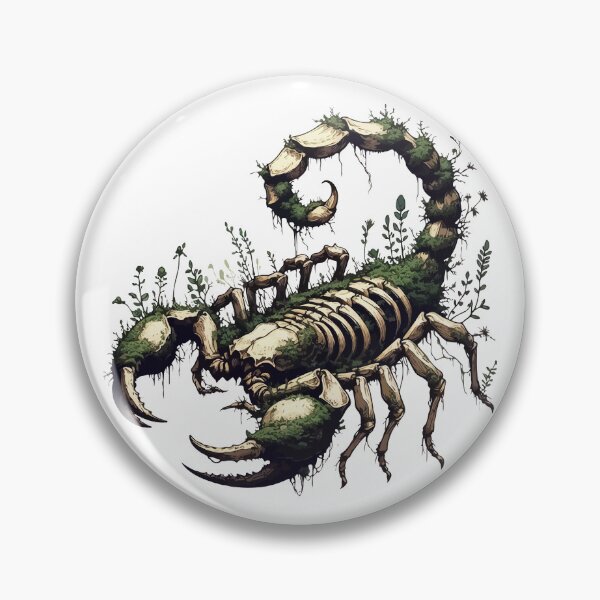 Item preview, Scorpion skeleton overgrown with moss and plants designed and sold by TomFrontierArt.