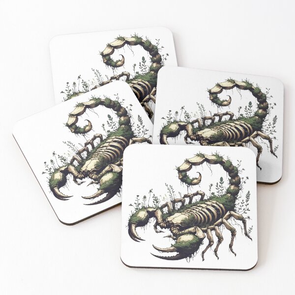Item preview, Scorpion skeleton overgrown with moss and plants designed and sold by TomFrontierArt.