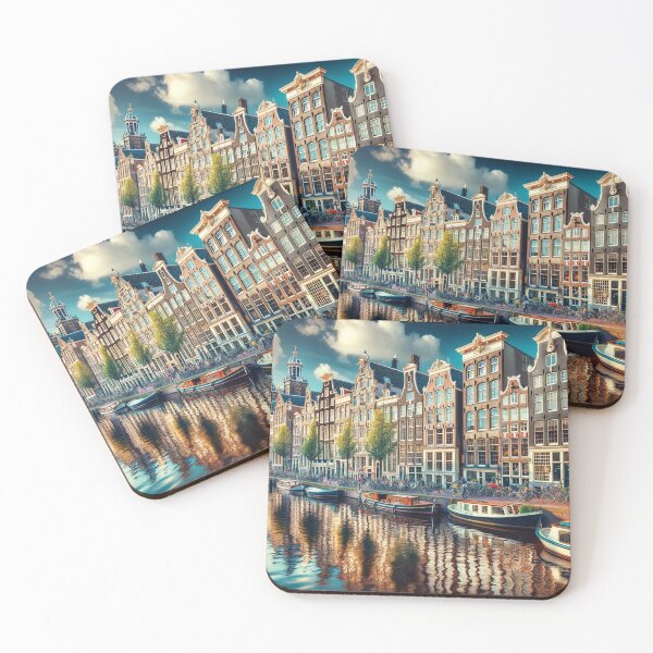 Item preview, Amsterdam's  waterways print designed and sold by Random Designs.