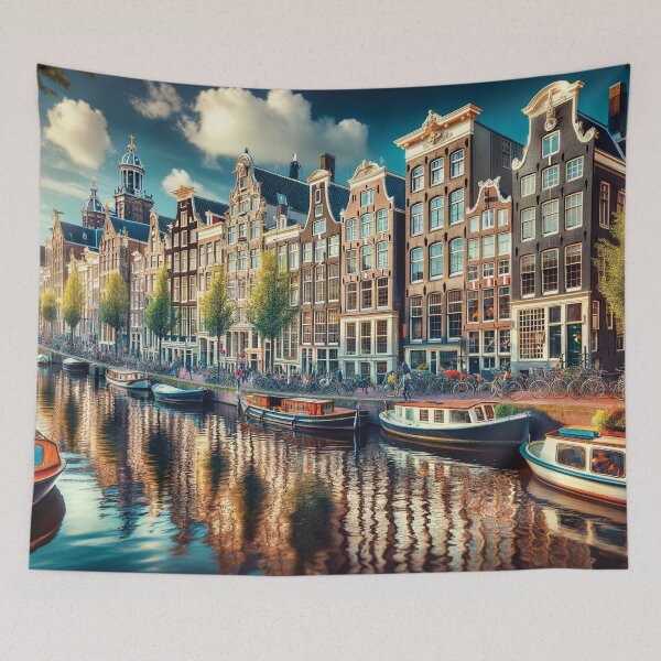 Item preview, Amsterdam's  waterways print designed and sold by Random Designs.