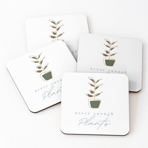 Item preview, Plant lover gift, Never enough plants minimalist illustration designed and sold by HappyNoireArt.