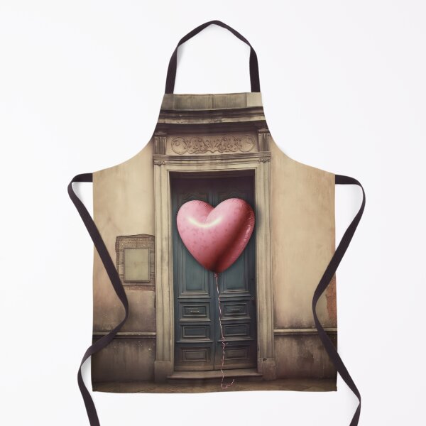 Item preview, Love Heart and Old Door. Pink Hert Shaped Balloon and Vintage Door designed and sold by maxa0109.