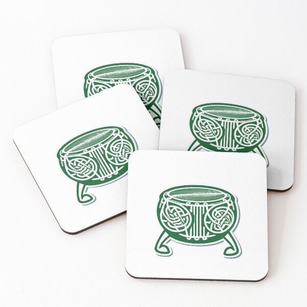 Item preview, Traditional Irish Bodhran and Celtic Knots Silhouette designed and sold by NiftyWrx.