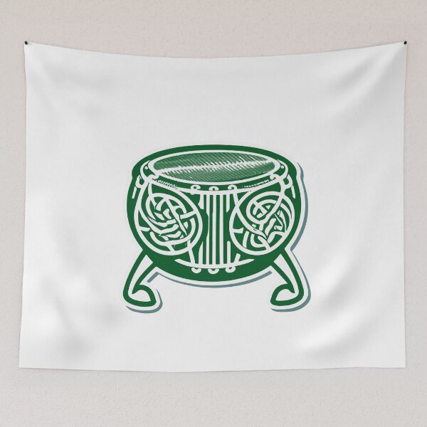 Item preview, Traditional Irish Bodhran and Celtic Knots Silhouette designed and sold by NiftyWrx.