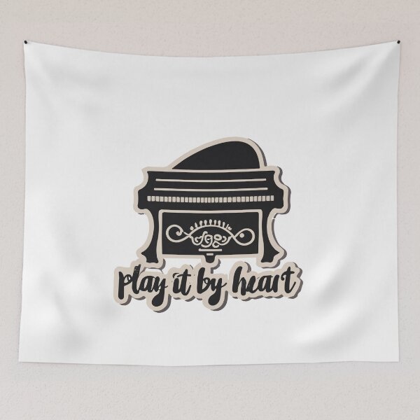 Item preview, Vintage Piano 'Play it by Heart' Inspirational Design designed and sold by NiftyWrx.