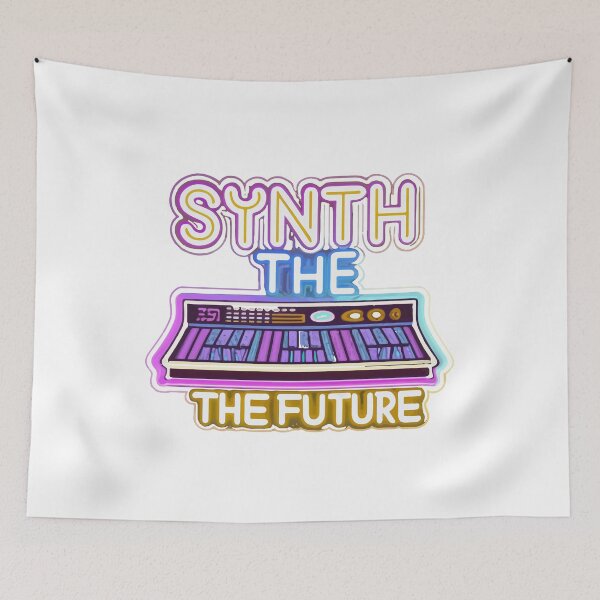Item preview, Synth the Future - Vibrant Neon Modern Synthesizer designed and sold by NiftyWrx.