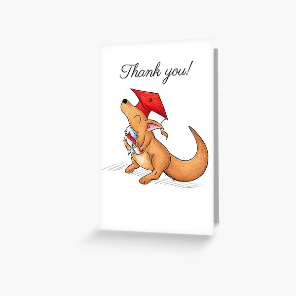 Kangaroo Grad (Thank You Card) Greeting Card