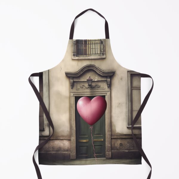 Item preview, Love Heart and Old Door. Pink Hert Shaped Balloon and Vintage Door designed and sold by maxa0109.