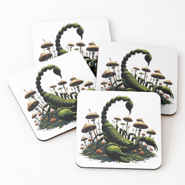 Item preview, Scorpion overgrown with moss, plants and mushrooms designed and sold by TomFrontierArt.