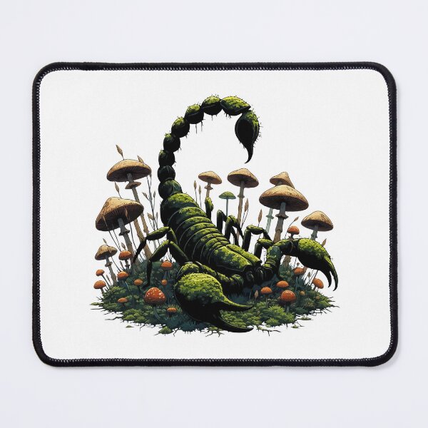 Item preview, Scorpion overgrown with moss, plants and mushrooms designed and sold by TomFrontierArt.