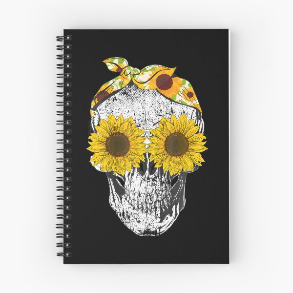 Item preview, Skull Sunflower Floral Bandana Skeleton Head designed and sold by rutaiulae71.
