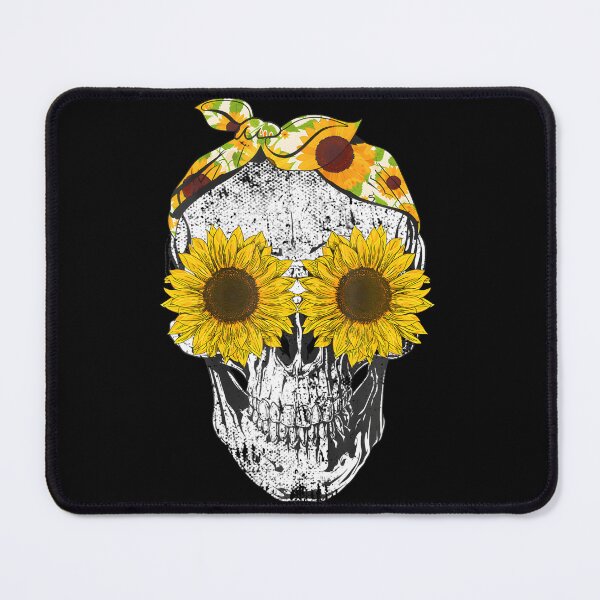 Item preview, Skull Sunflower Floral Bandana Skeleton Head designed and sold by rutaiulae71.