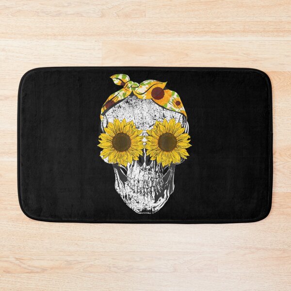 Item preview, Skull Sunflower Floral Bandana Skeleton Head designed and sold by rutaiulae71.