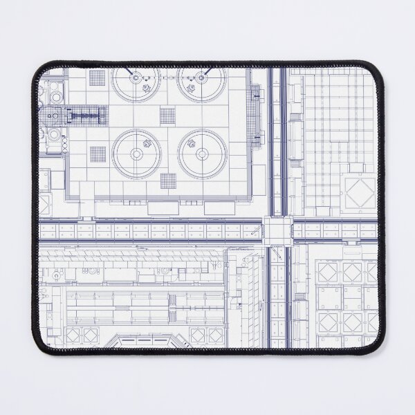Item preview, Blueprint Schematic Industrial Layout, blue ink designed and sold by NoaaDesign.