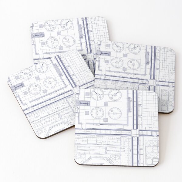 Item preview, Blueprint Schematic Industrial Layout, blue ink designed and sold by NoaaDesign.