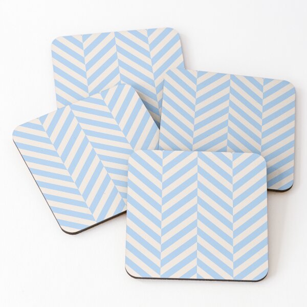 Item preview, Blue and beige herringbone pattern designed and sold by LinDraws.