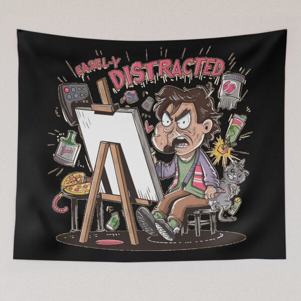 Item preview, Easel-y Distracted - Funny Painting Artist designed and sold by Kashear.