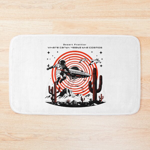 Item preview, Astronaut Floating Above Desert with Retro Spaceships designed and sold by IdeasDream.