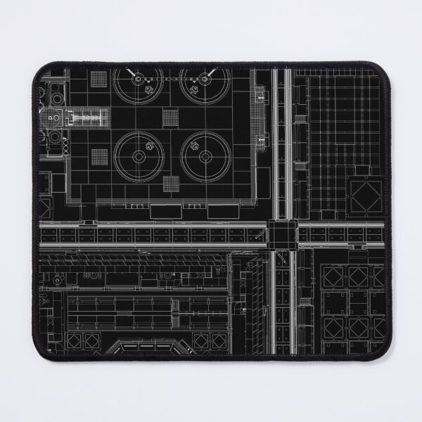 Item preview, Blueprint Schematic Industrial Layout, white ink designed and sold by NoaaDesign.