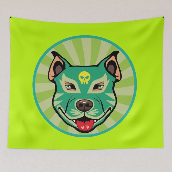 Item preview, green fighting pitbull designed and sold by ArtisticVsion.