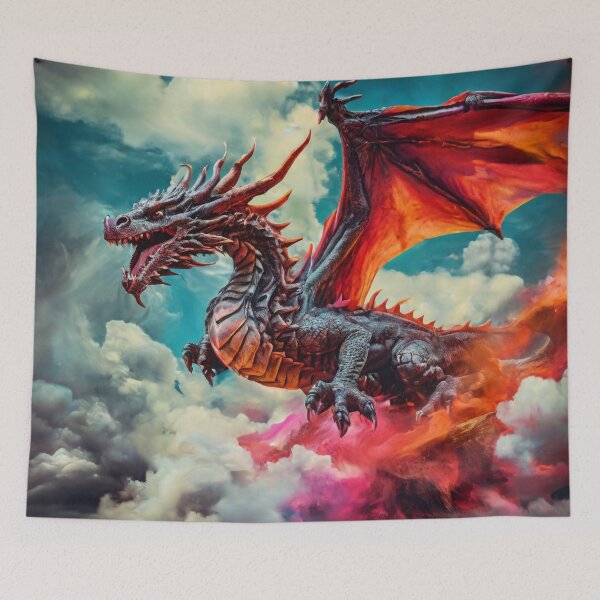 Item preview, Celestial Soar: Dragon in a Spectrum Sky designed and sold by MysticFable.