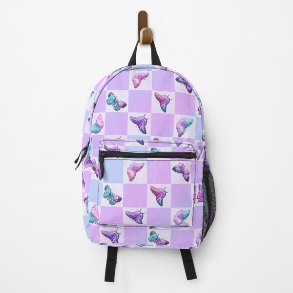 Item preview, Holographic Butterflies Purple Checkerboard designed and sold by NdesignTrend.