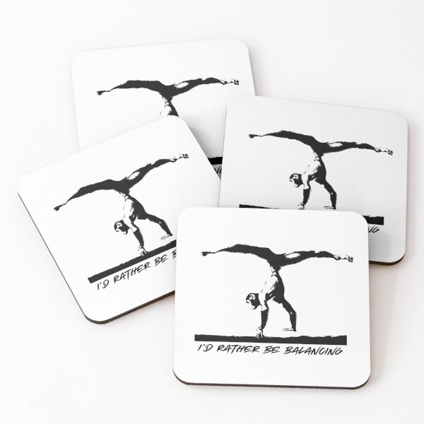 Item preview, I'd Rather Be Balancing Chimpanzee Gymnastics on Balance Beam designed and sold by TrueArtsStore.