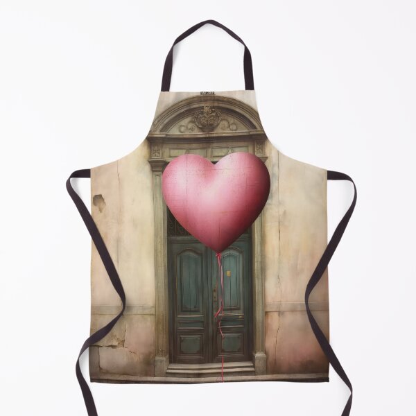 Item preview, Love Heart and Old Door. Pink Hert Shaped Balloon and Vintage Door designed and sold by maxa0109.
