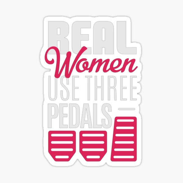 Use Three Pedals Stickers | Redbubble