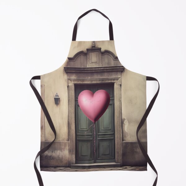 Item preview, Love Heart and Old Door. Pink Hert Shaped Balloon and Vintage Door designed and sold by maxa0109.