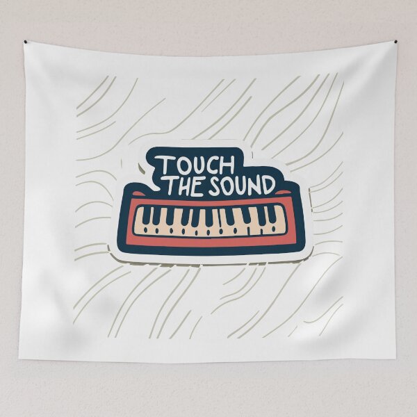 Item preview, Touch the Sound - Abstract Digital Piano & Sound Waves designed and sold by NiftyWrx.