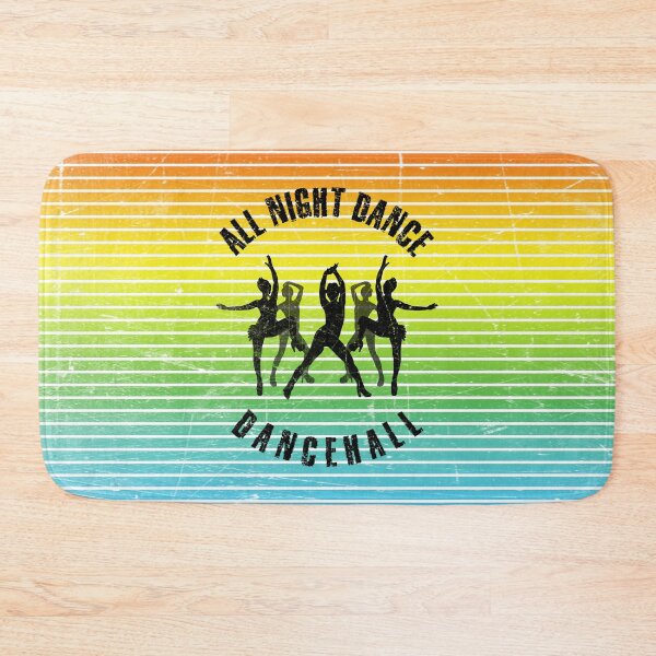 Item preview, Black silhouettes of women dancing dancehall against the background of colorful stripes designed and sold by HarridanCreates.