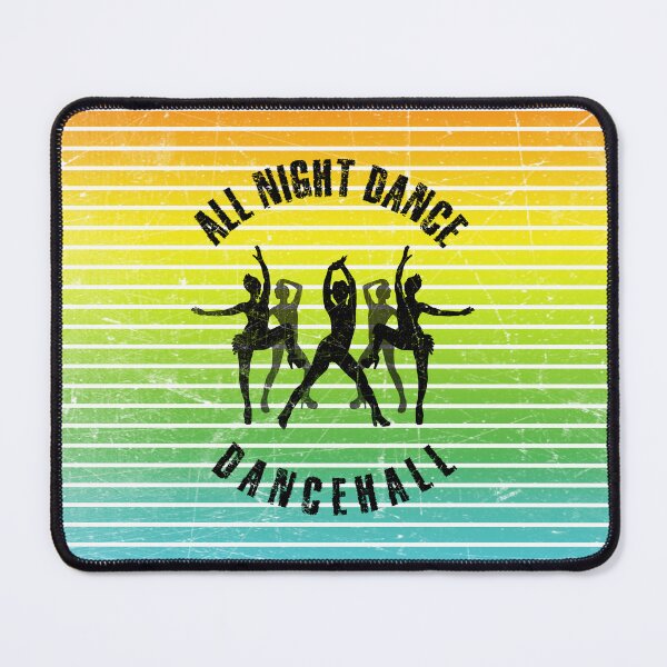 Item preview, Black silhouettes of women dancing dancehall against the background of colorful stripes designed and sold by HarridanCreates.