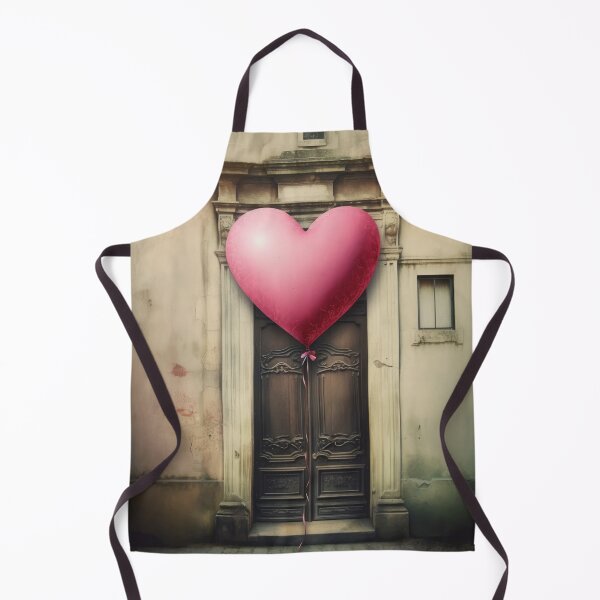 Item preview, Love Heart and Old Door. Pink Hert Shaped Balloon and Vintage Door designed and sold by maxa0109.