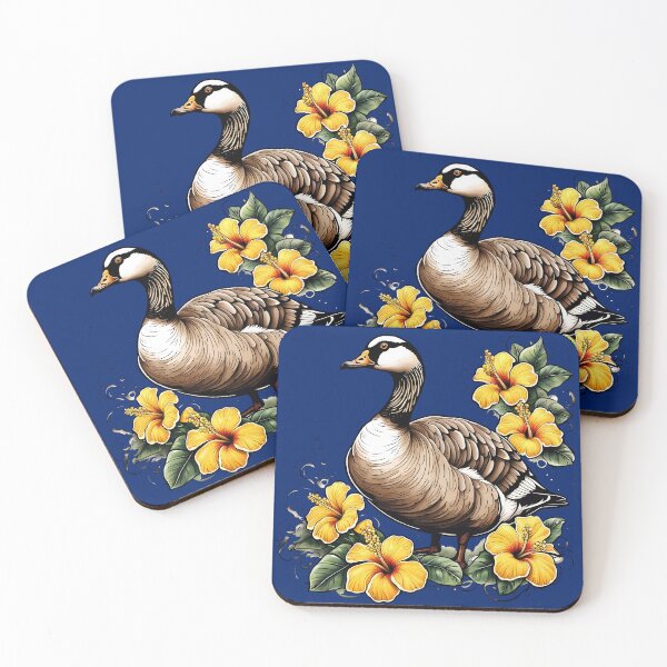 Item preview, Cute Nene Hawaiian Goose With Yellow Hibiscus designed and sold by taiche.