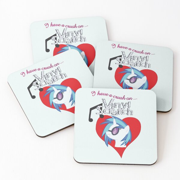 Item preview, I have a crush on... Vinyl Scratch - with text designed and sold by Stinkehund.