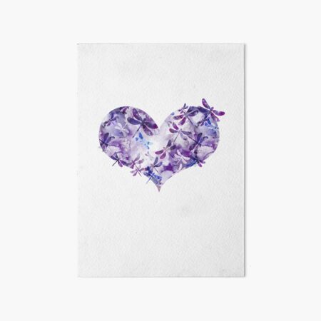 Violeta ultra violeta - Corazón de libélula Lámina rígida