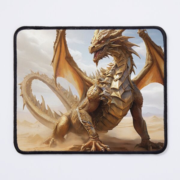 Item preview, Desert Sandstorm Dragon: Monarch of the Golden Dunes designed and sold by MysticFable.