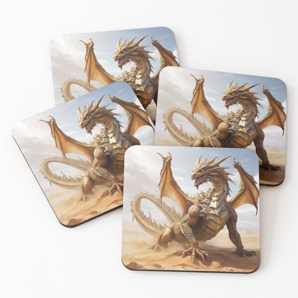 Item preview, Desert Sandstorm Dragon: Monarch of the Golden Dunes designed and sold by MysticFable.