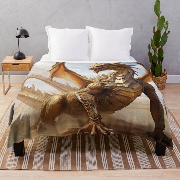 Item preview, Desert Sandstorm Dragon: Monarch of the Golden Dunes designed and sold by MysticFable.