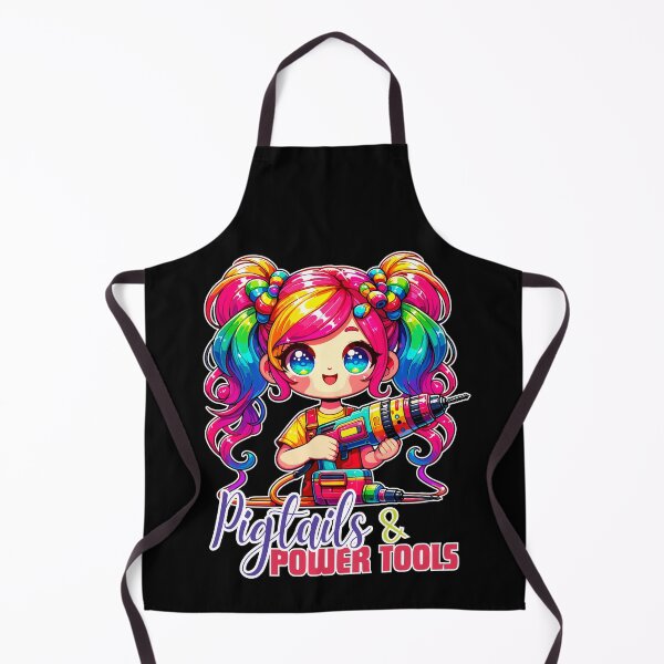 Item preview, Pigtails and Power Tools designed and sold by ParenthoodPuns.