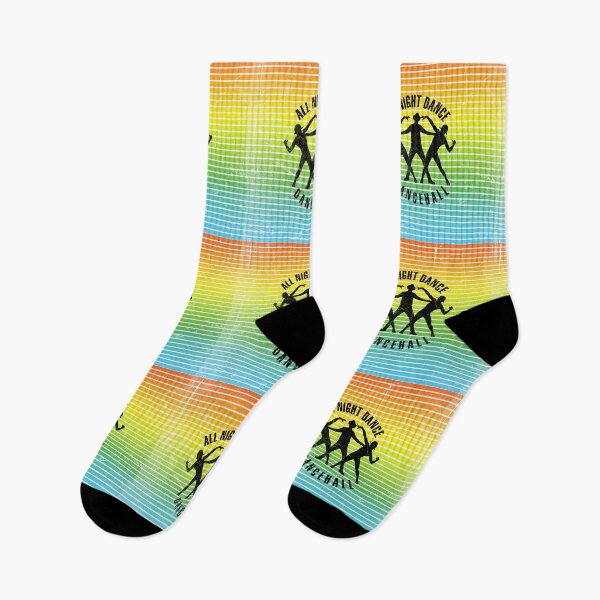 Item preview, Black silhouettes of men dancing dancehall against the background of colorful stripes designed and sold by HarridanCreates.