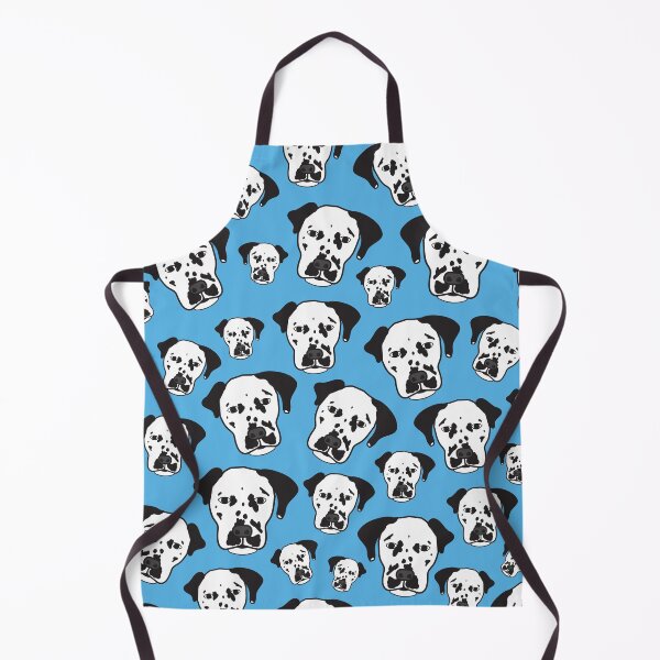 Item preview, hand drawn dalmation face seamless pattern on blue background designed and sold by 137Lanternes.