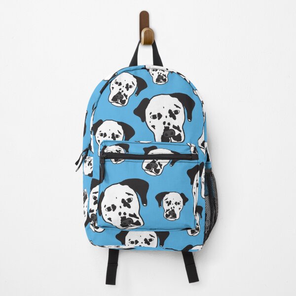 Item preview, hand drawn dalmation face seamless pattern on blue background designed and sold by 137Lanternes.
