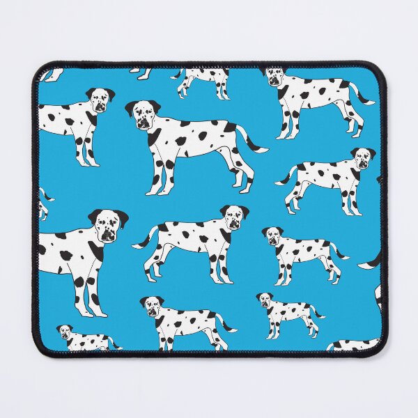 Item preview, hand drawn dalmation seamless pattern on blue background designed and sold by 137Lanternes.