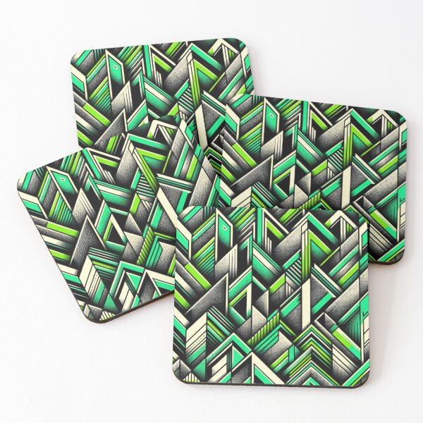 Item preview, Retro Triangular Design 1980 Green tone designed and sold by Blessinger77.