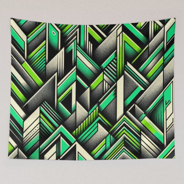 Item preview, Retro Triangular Design 1980 Green tone designed and sold by Blessinger77.